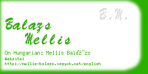 balazs mellis business card